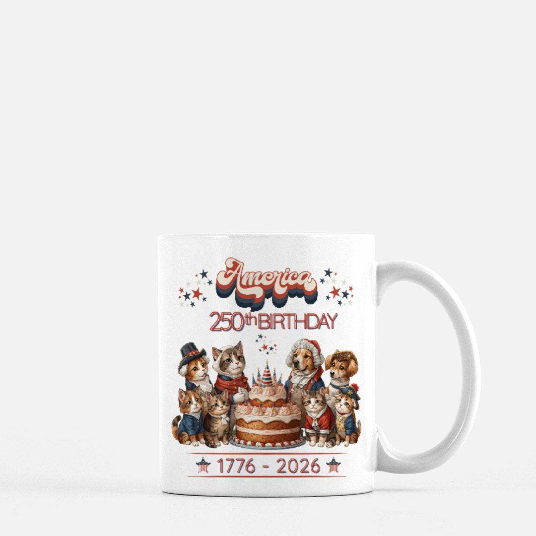 America 250th Birthday Mug, USA Celebrating 250 Years Coffee
