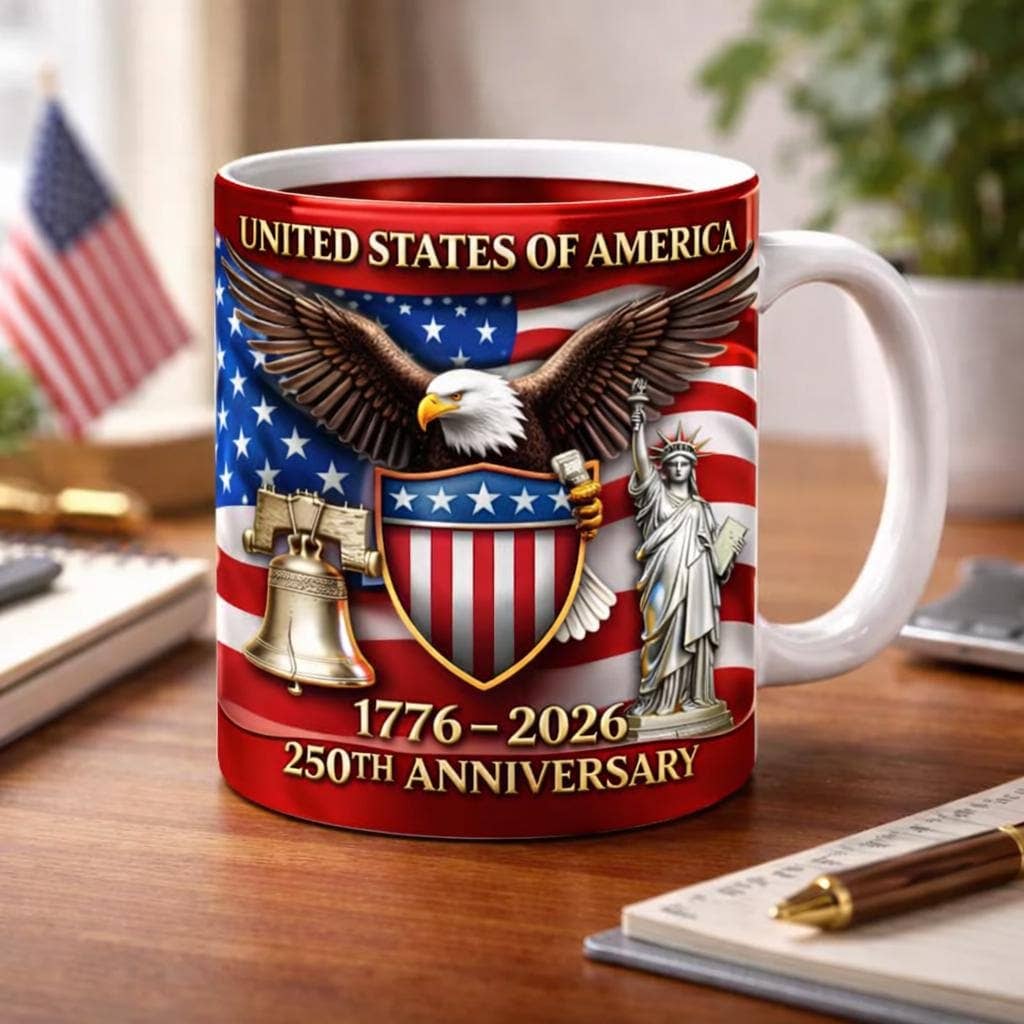 USA 250th Anniversary Mug 1776-2026, United States Mug