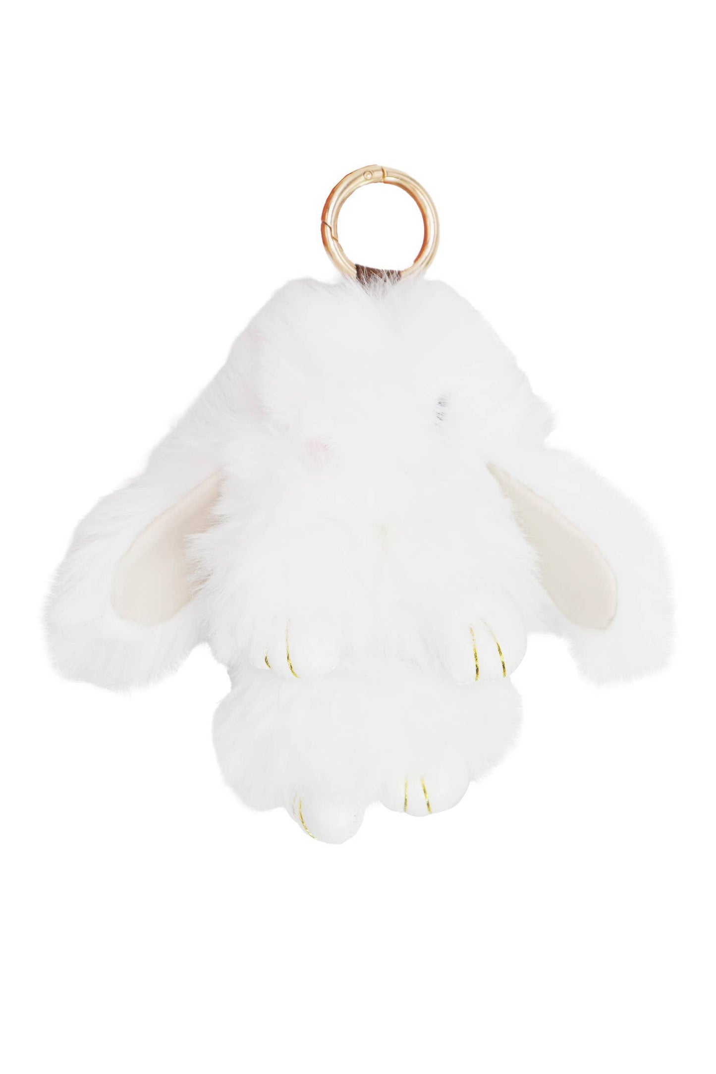 Bunny Rabbit Fuzzy Faux Fur Plush Doll Key Chain