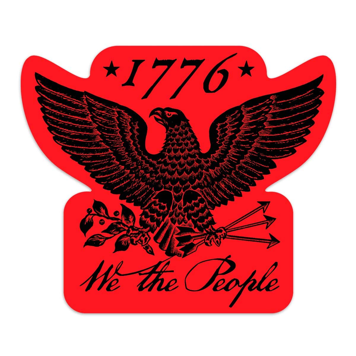Black Eagle 1776 We The People Patriotic Die Cut Sticker