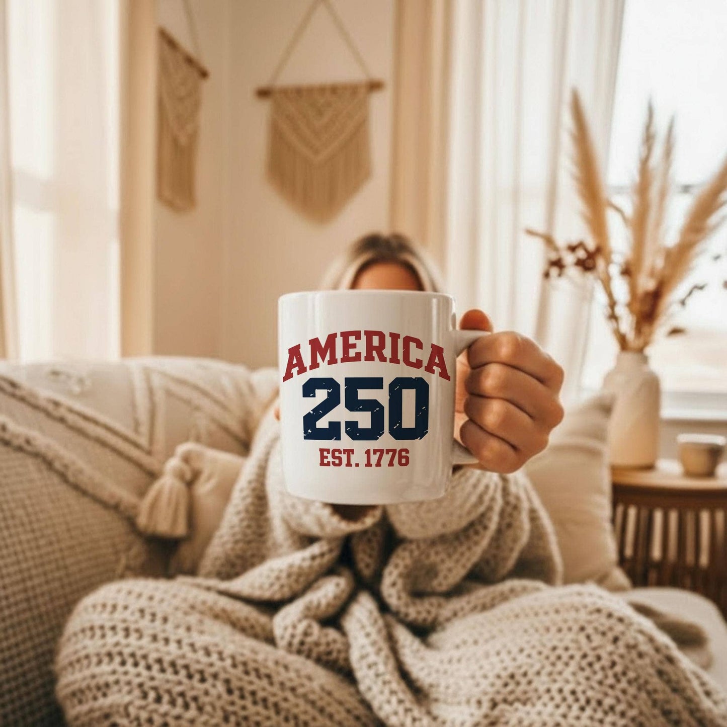 America 250 Mug Est 1776 Patriotic Coffee Cup USA Gift