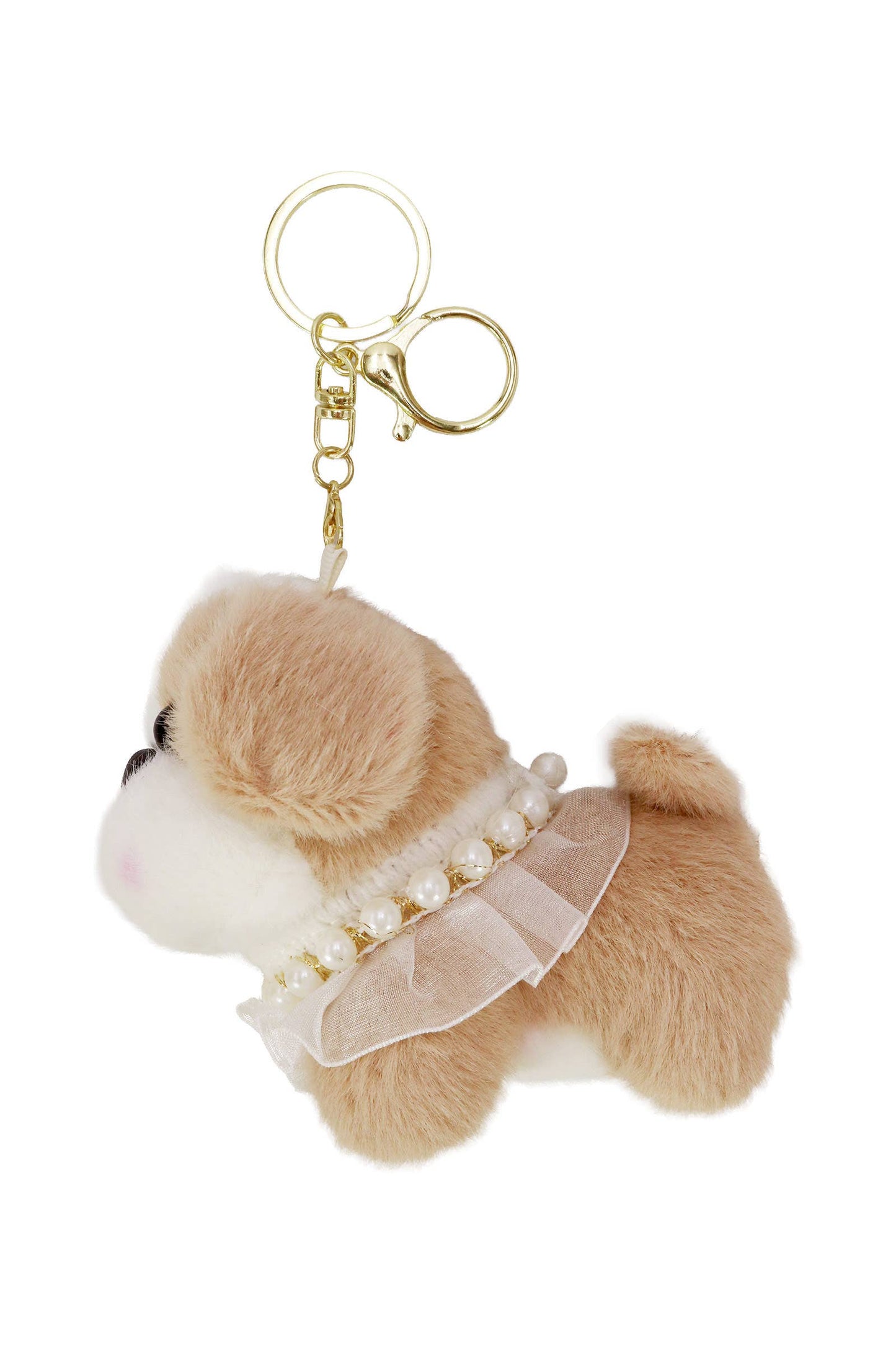 Posh Cute Puppy Dog Fuzzy Stuffed Key Chain