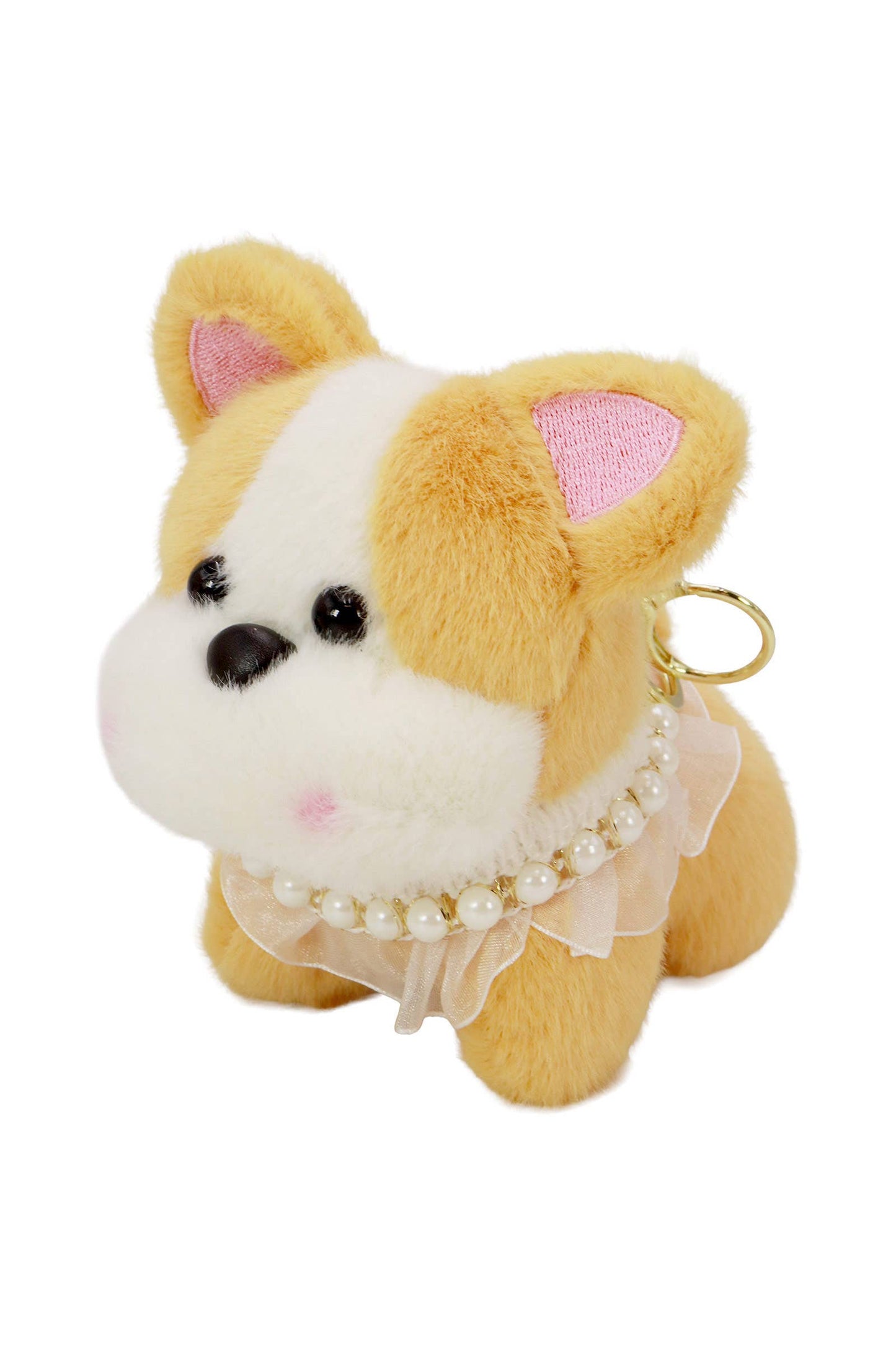 Posh Cute Puppy Dog Fuzzy Stuffed Key Chain