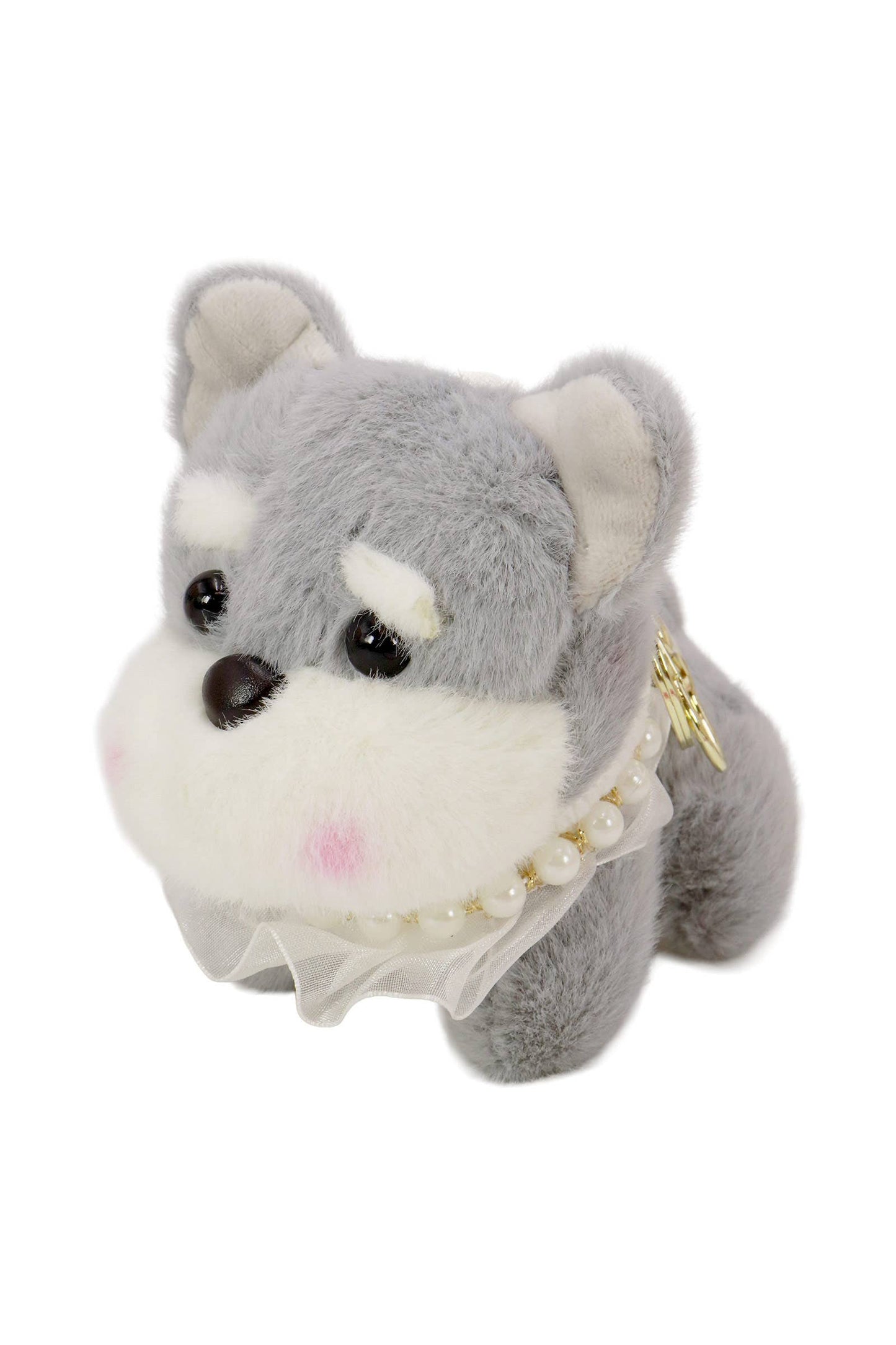 Posh Cute Puppy Dog Fuzzy Stuffed Key Chain