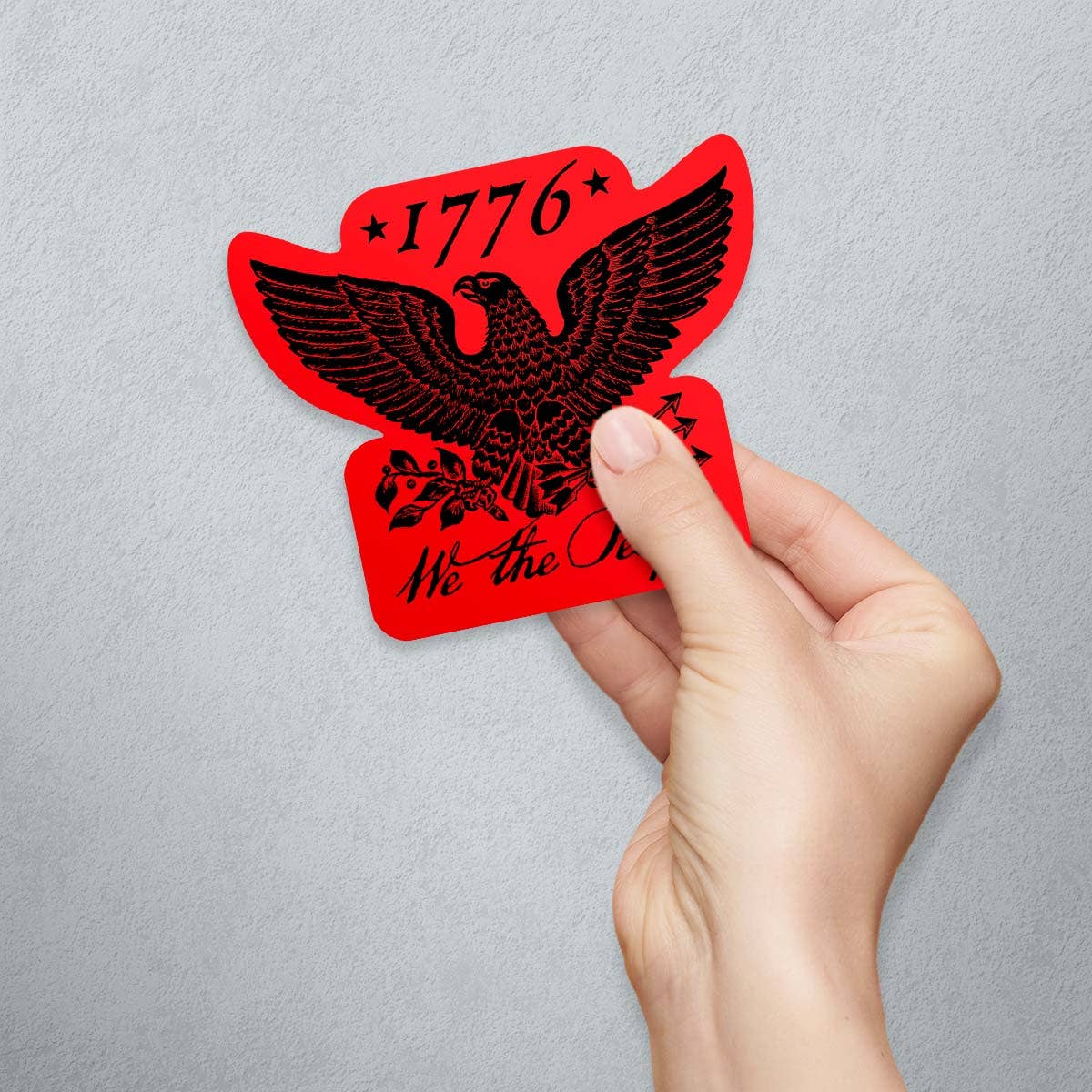 Black Eagle 1776 We The People Patriotic Die Cut Sticker