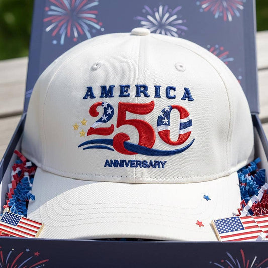 Embroidered America 250th Anniversary Hat, American Flag Hat