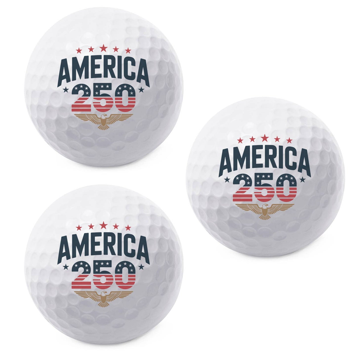Stars and Stripes America 250 Golf Ball - 3 Ball Set