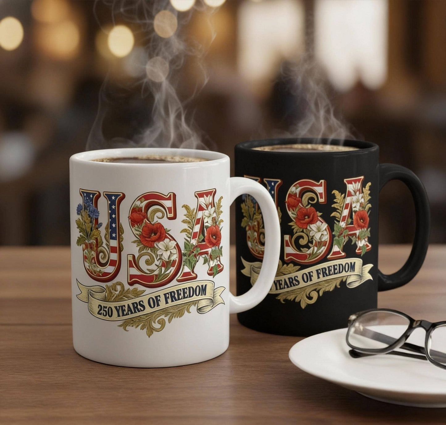 USA 250th Anniversary Mug, Semiquincentennial Coffee Cup