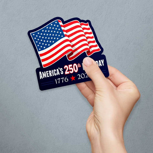 USA 1776 Flag Celebrate 250 Years Patriotic Die Cut Sticker