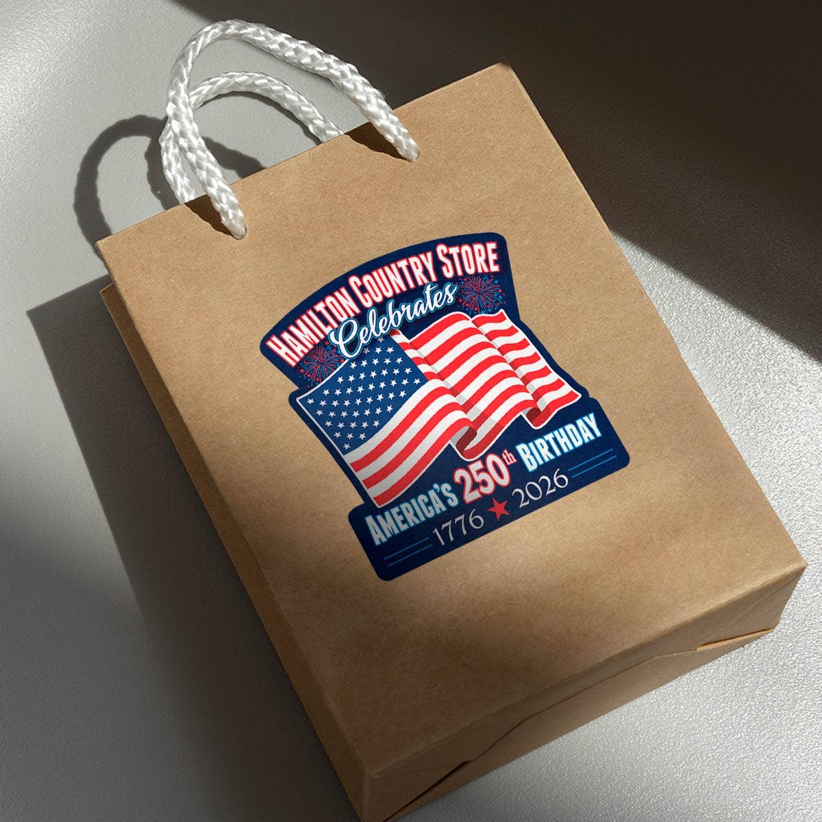 USA 1776 Flag Celebrate 250 Years Patriotic Die Cut Sticker