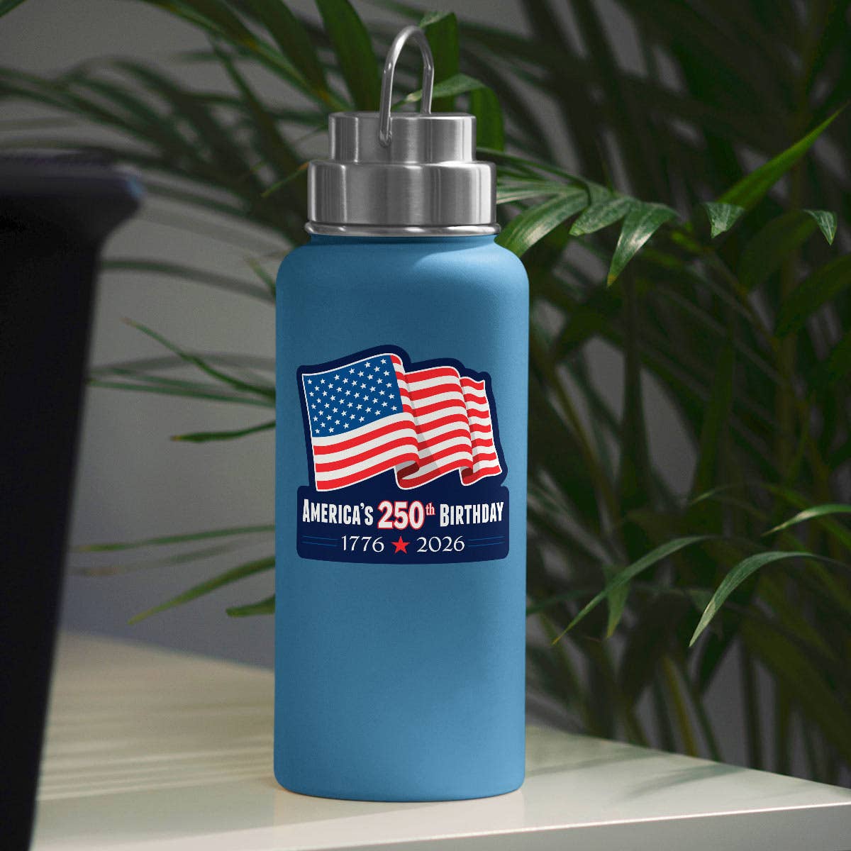 USA 1776 Flag Celebrate 250 Years Patriotic Die Cut Sticker