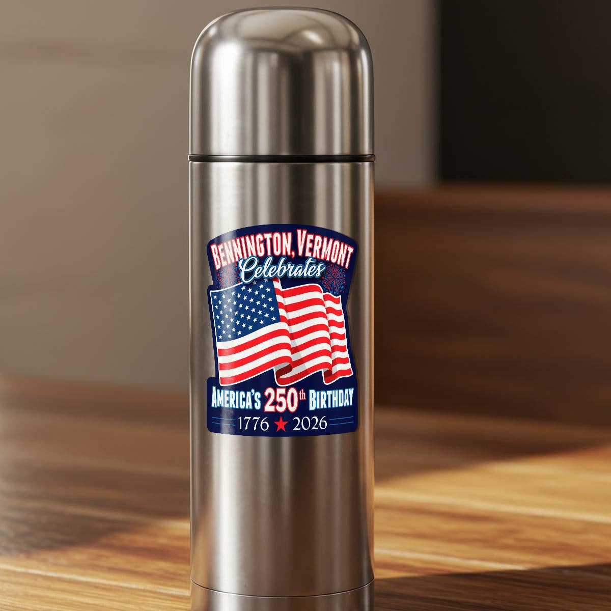 USA 1776 Flag Celebrate 250 Years Patriotic Die Cut Sticker