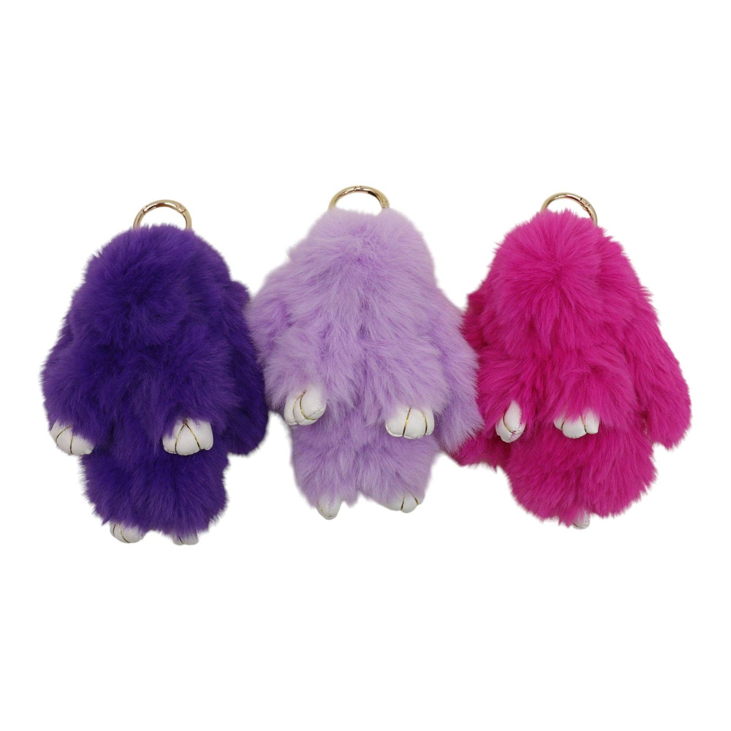 Cut Rabbit Pom Pom Key Chain