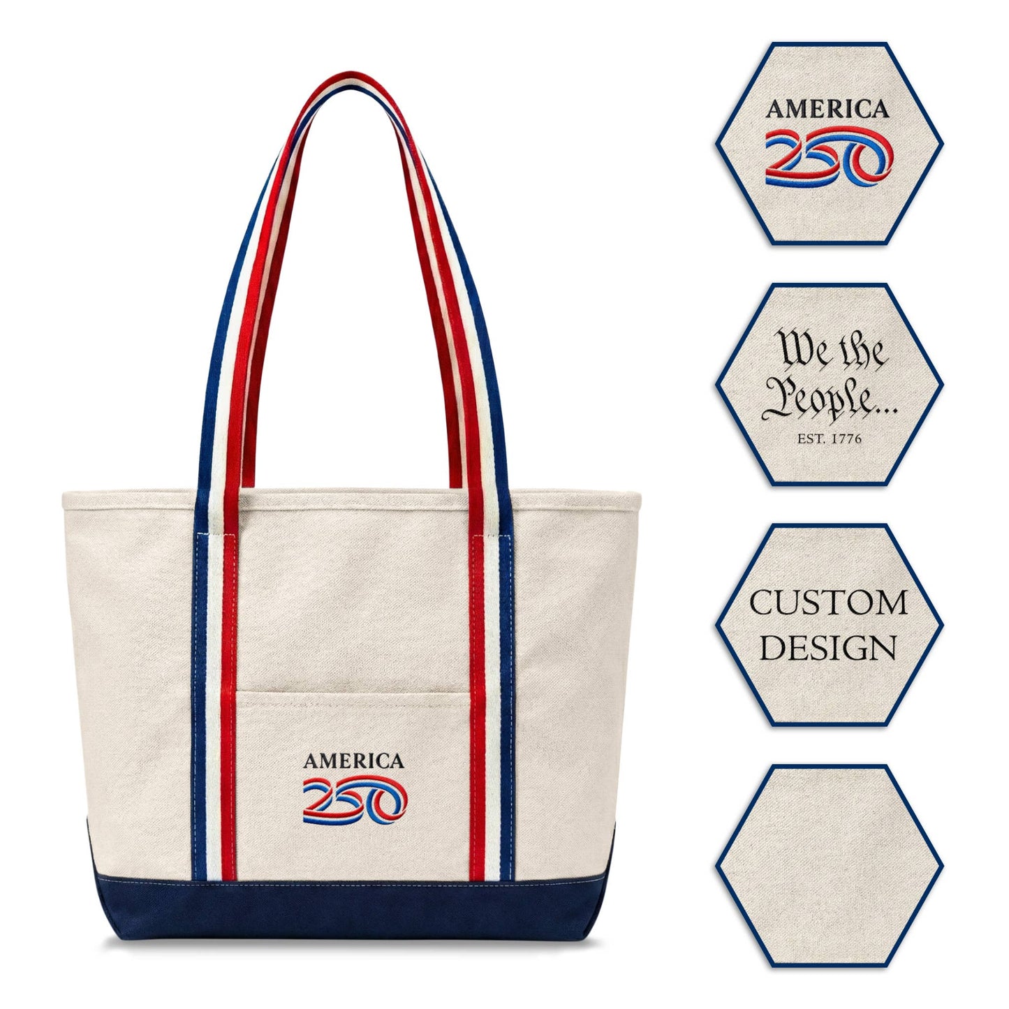 America250™ Premium Canvas Tote Bag - Officially Licensed