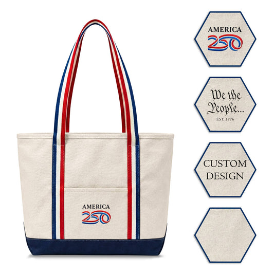 America250™ Premium Canvas Tote Bag - Officially Licensed
