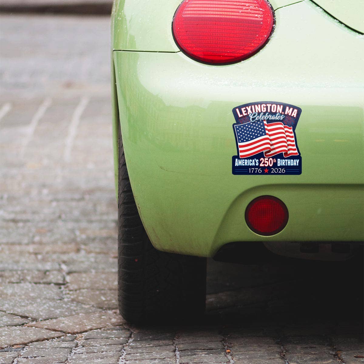 USA 1776 Flag Celebrate 250 Years Patriotic Die Cut Sticker