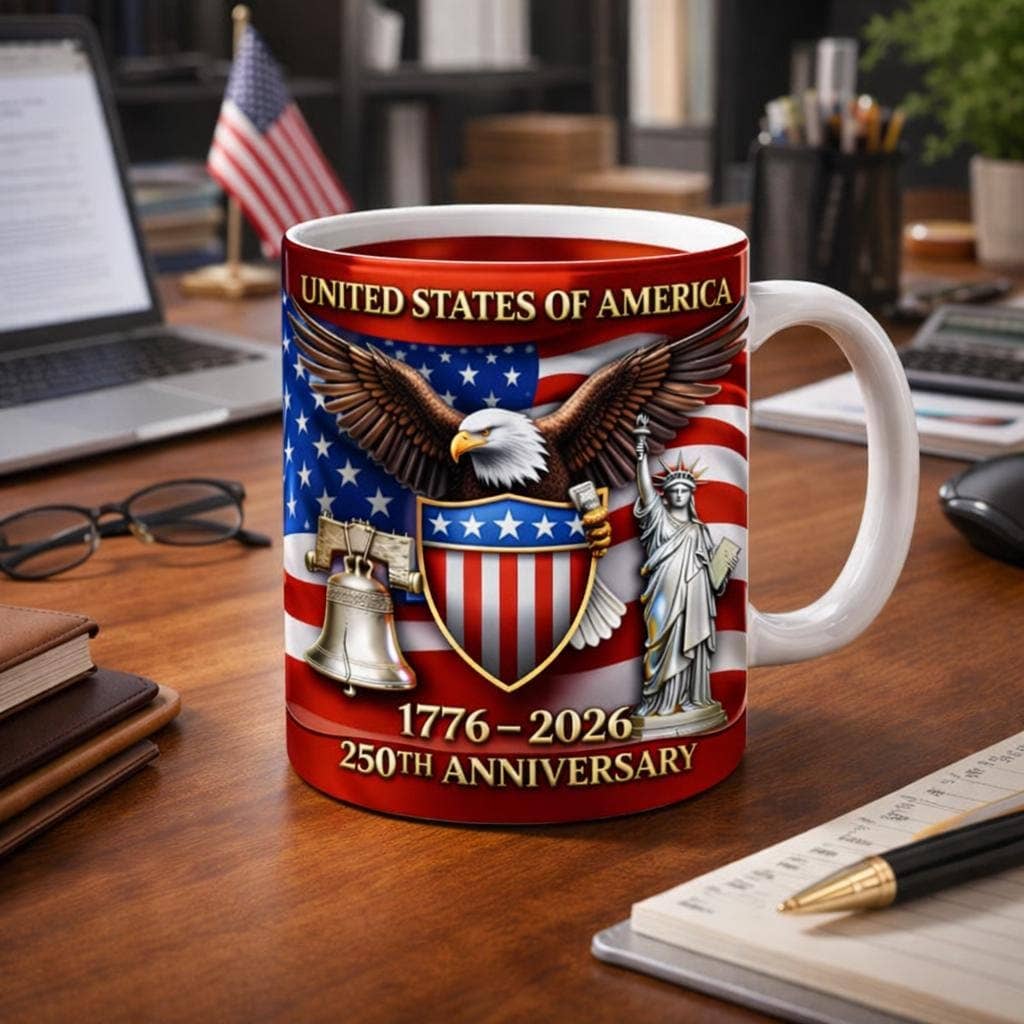 USA 250th Anniversary Mug 1776-2026, United States Mug