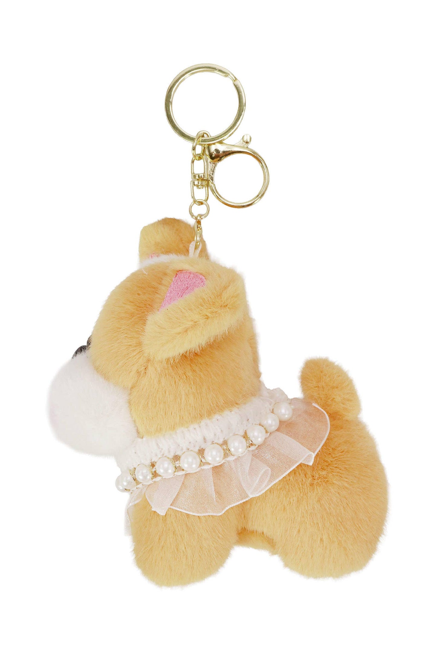Posh Cute Puppy Dog Fuzzy Stuffed Key Chain
