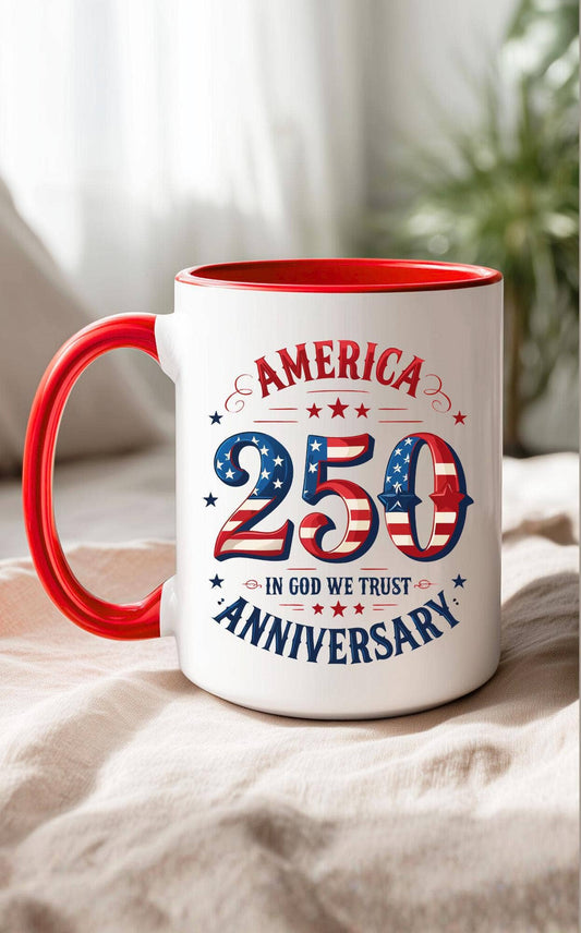 America 250th Anniversary Coffee Mug, Semiquincentennial Mug