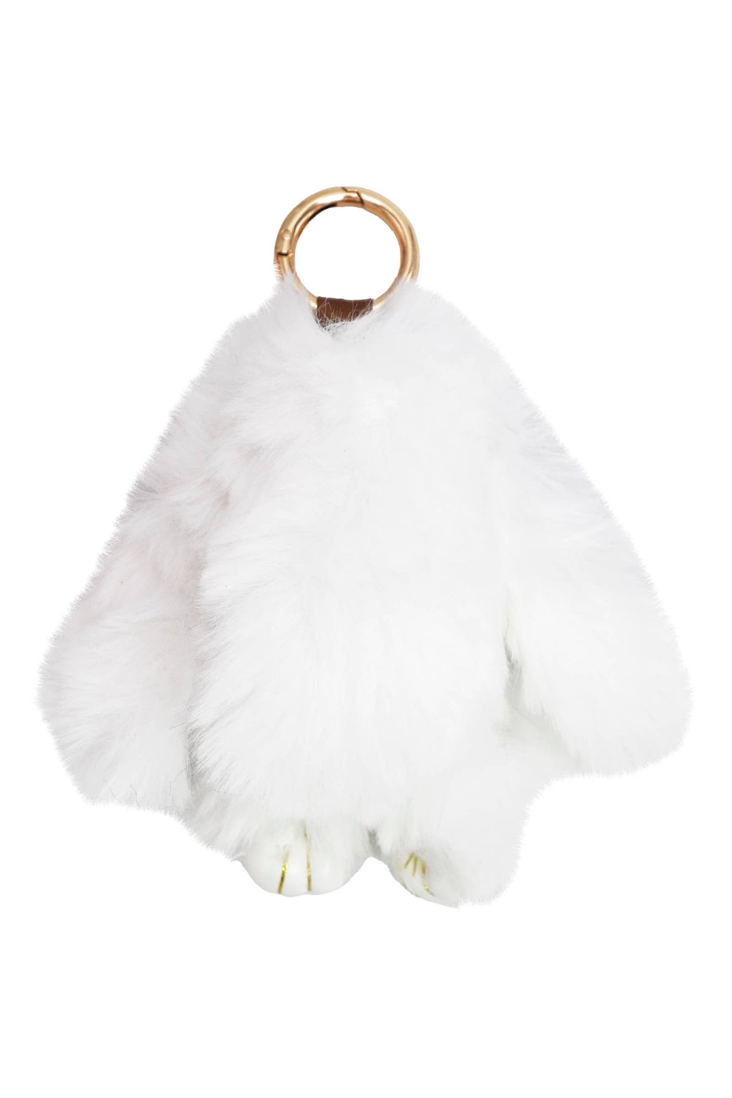 Bunny Rabbit Fuzzy Faux Fur Plush Doll Key Chain