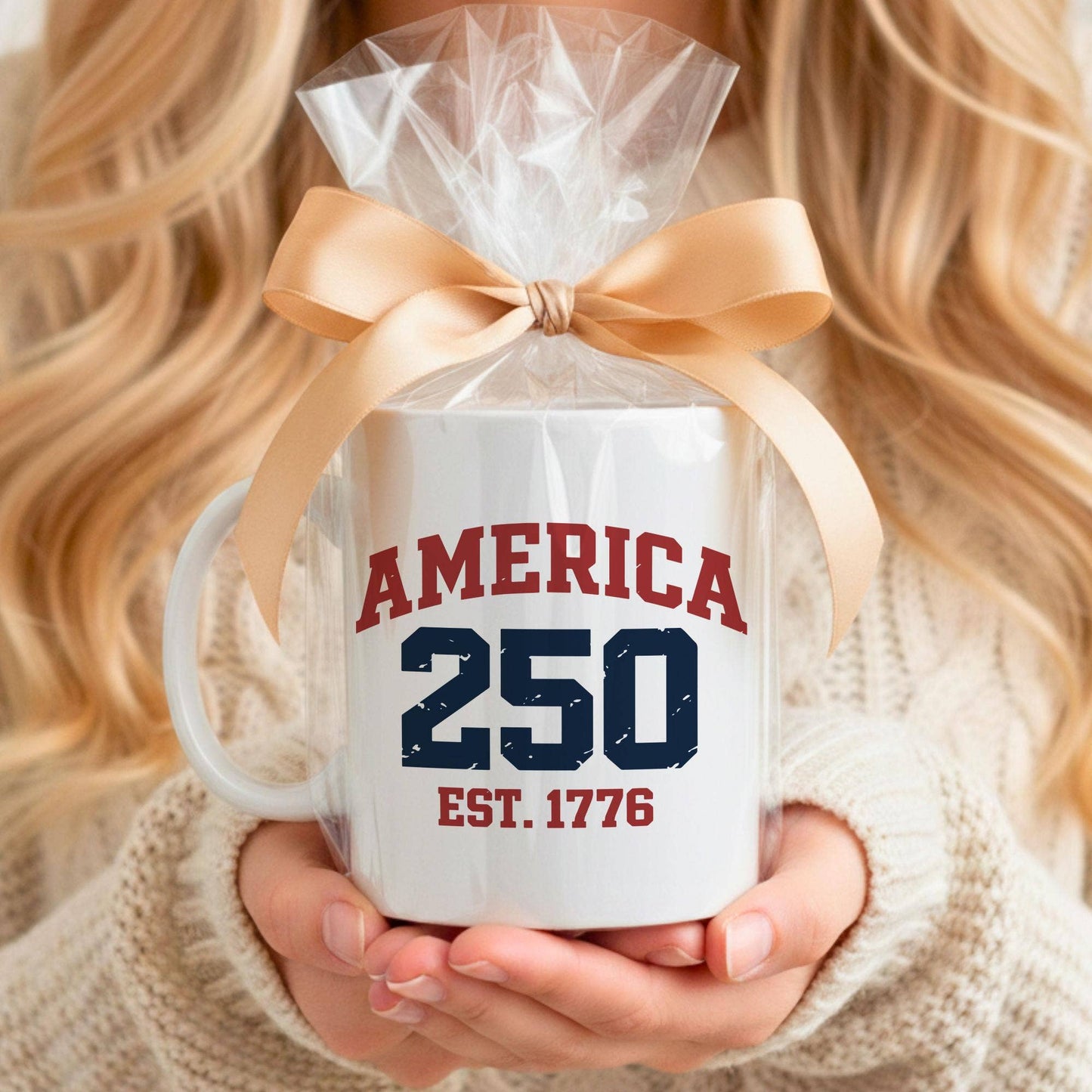America 250 Mug Est 1776 Patriotic Coffee Cup USA Gift