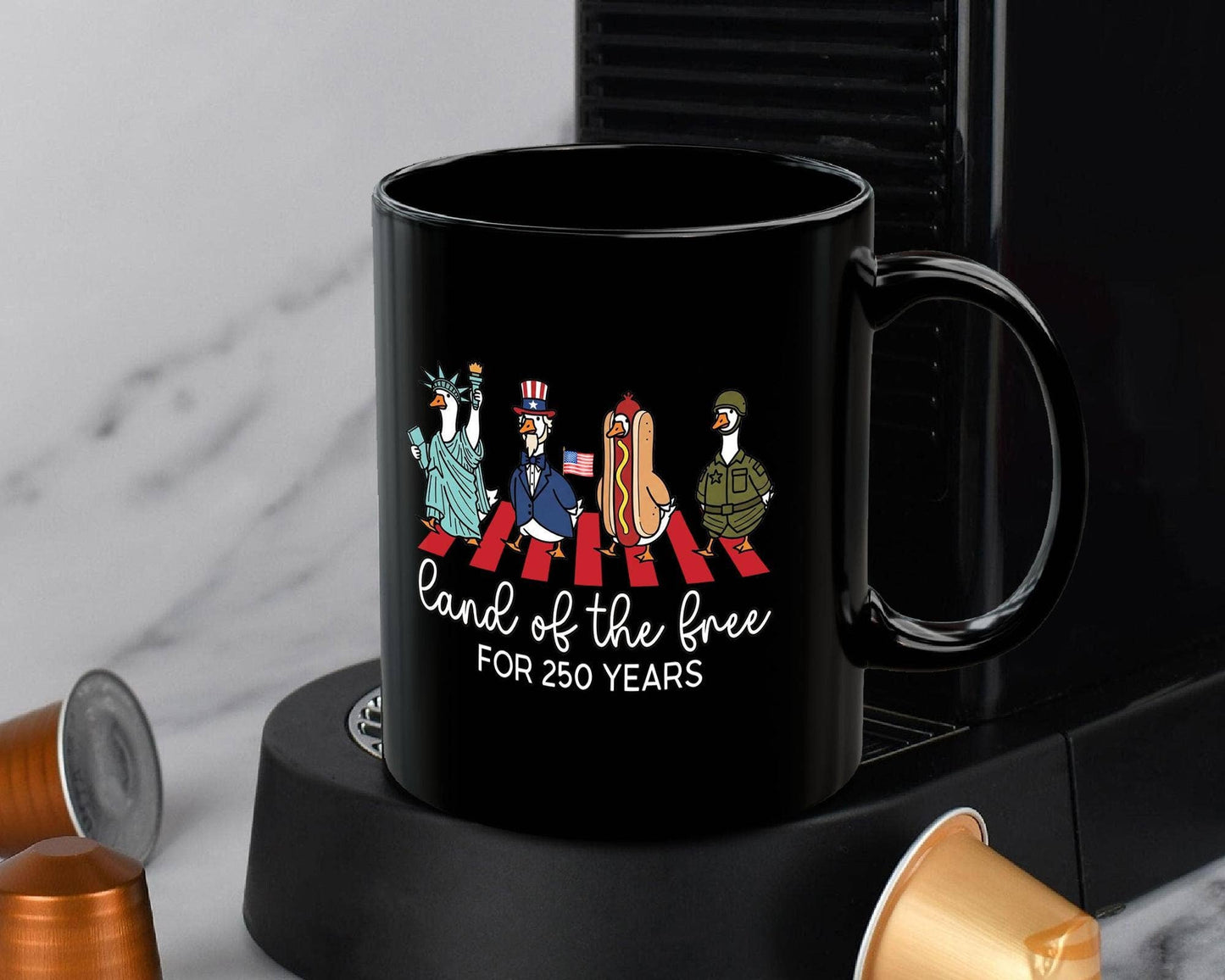 USA 250th Anniversary Silly Goose Mug, America Birthday Mug