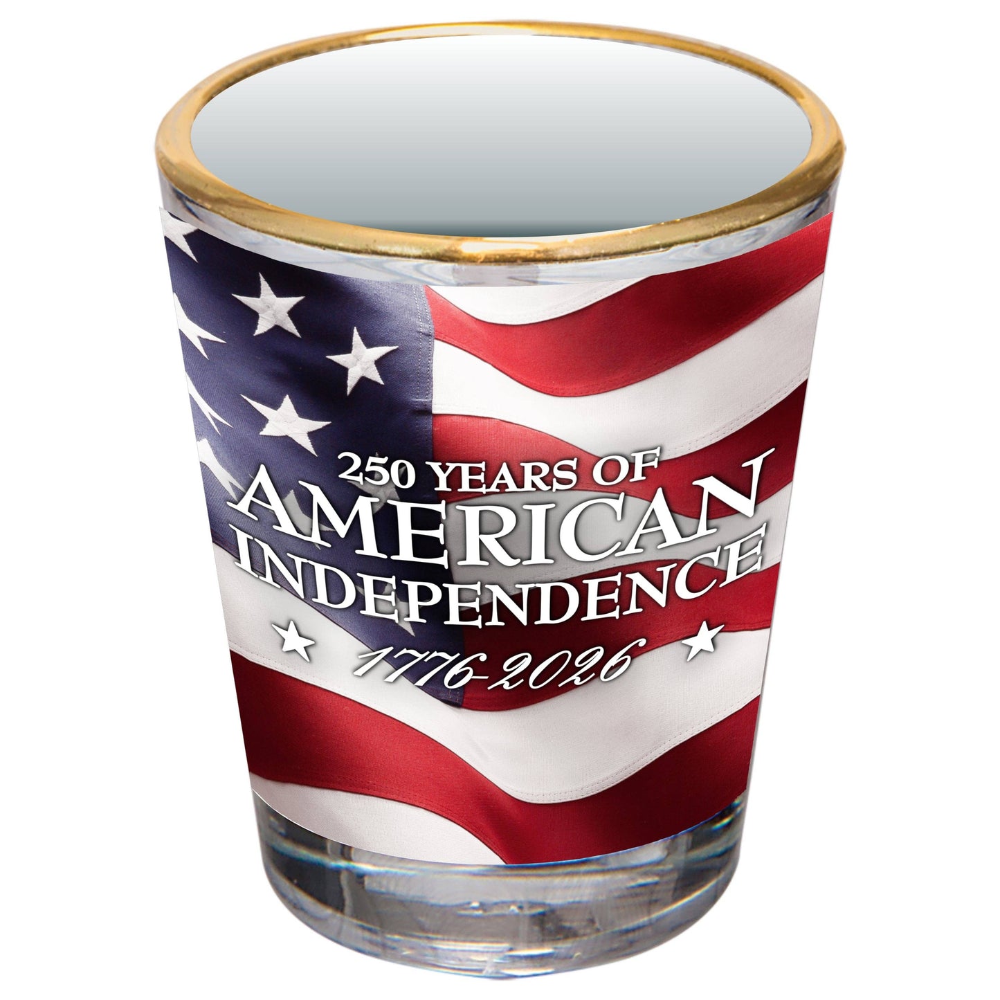 USA 250 - 1.5oz. Shot Glass with Gold Rim - G-SHT1-1-0057