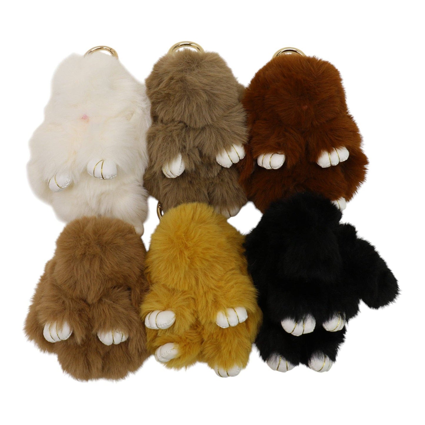 Cut Rabbit Pom Pom Key Chain KC0225-5. (3PC)