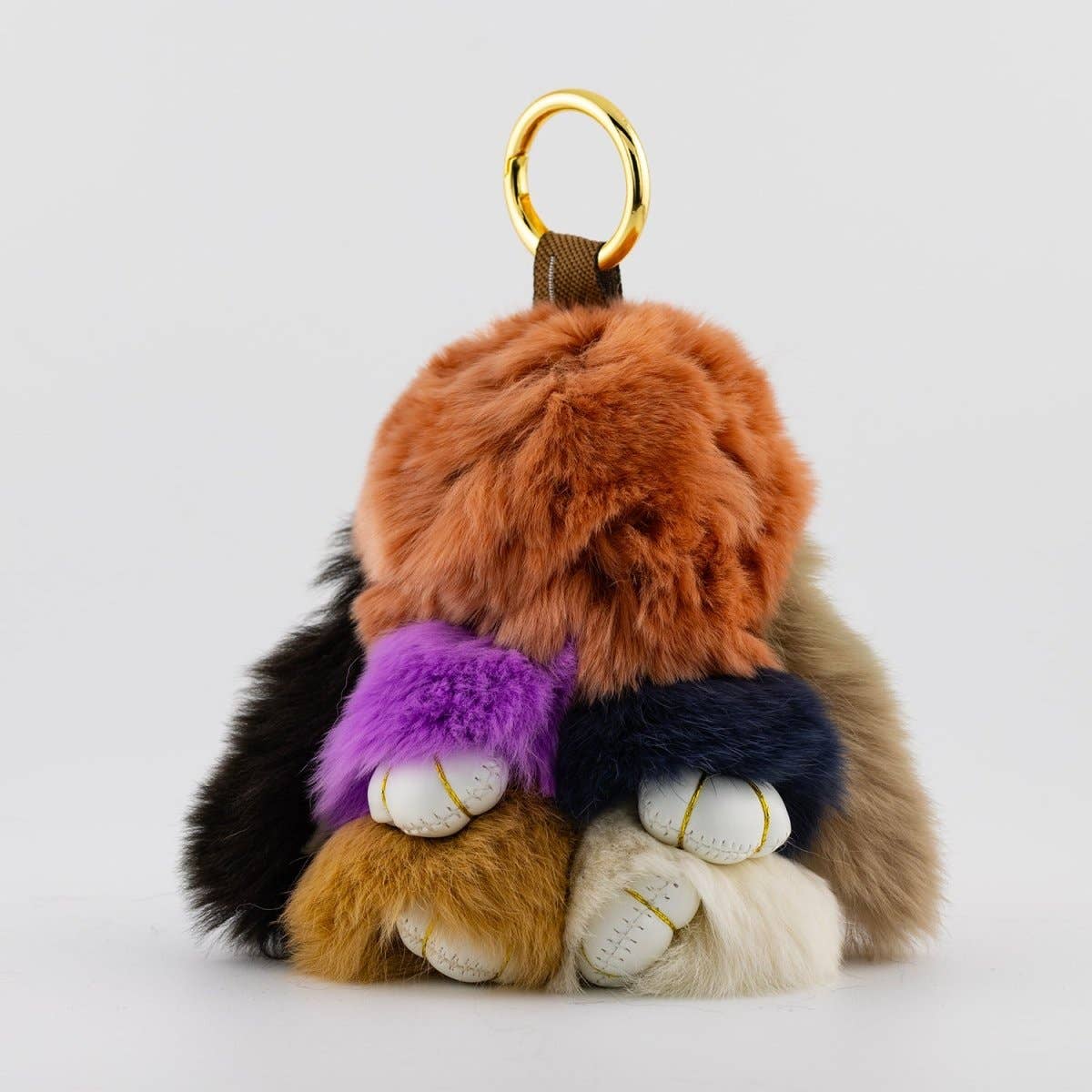 4.5 Inches x 3.5 Inches Fluffy Bunny Keychain Rabbit Accessories | WB-00290 ~ WB-00295